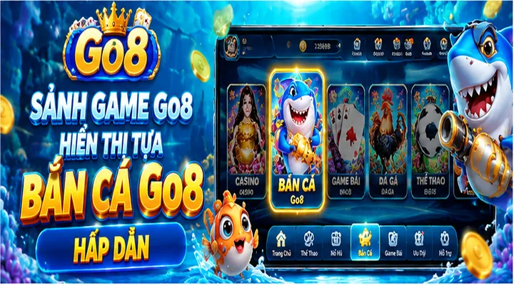 Sảnh game Go8 hiển thị tựa Bắn cá Go8 hấp dẫn