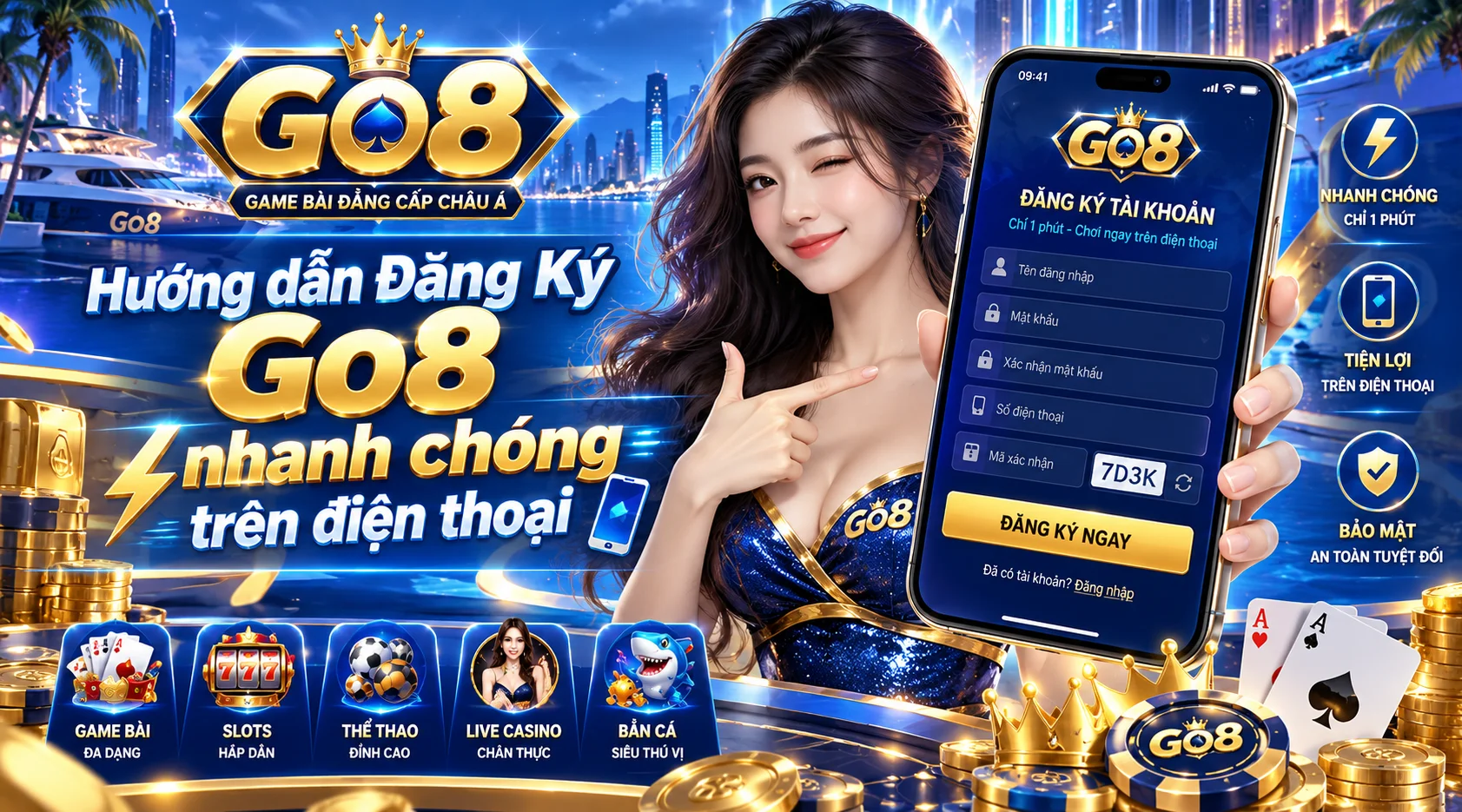 Hướng dẫn Đăng Ký Go8 nhanh chóng trên điện thoại