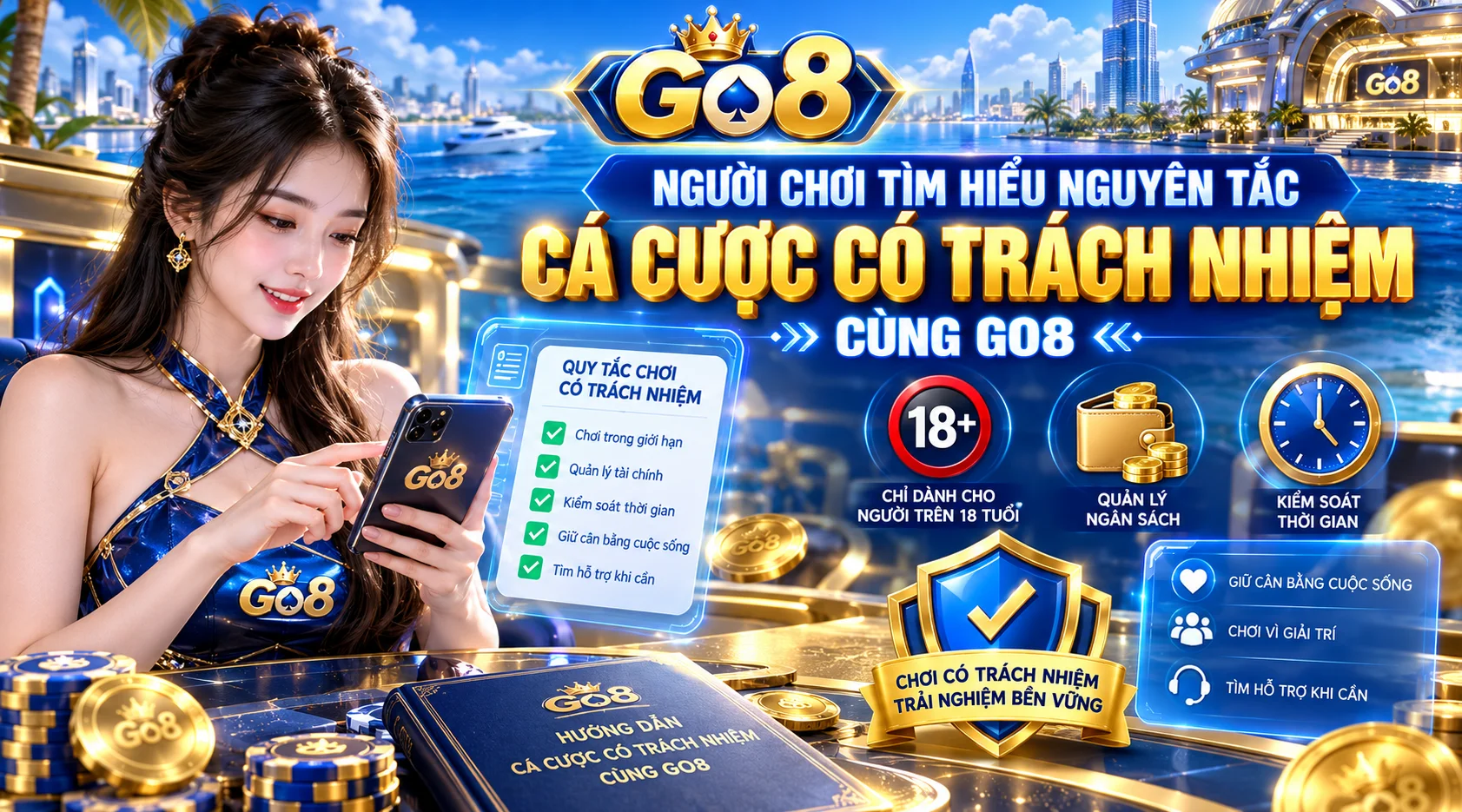 Người chơi tìm hiểu nguyên tắc Cá Cược Có Trách Nhiệm cùng Go8