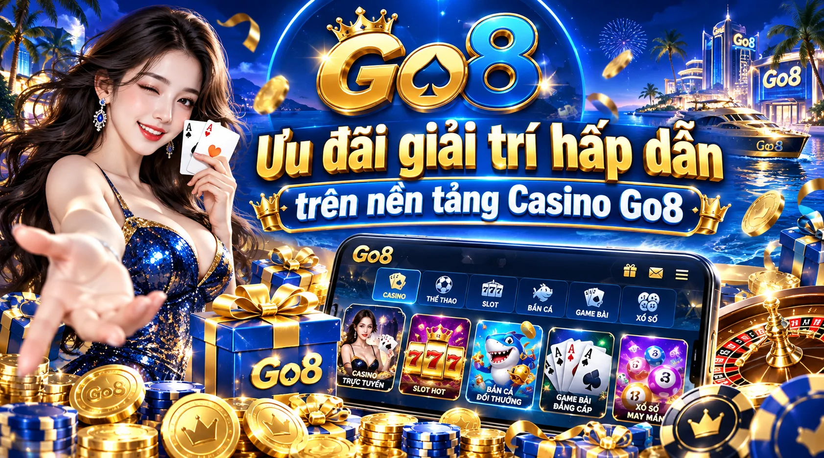 Ưu đãi giải trí hấp dẫn trên nền tảng Casino Go8