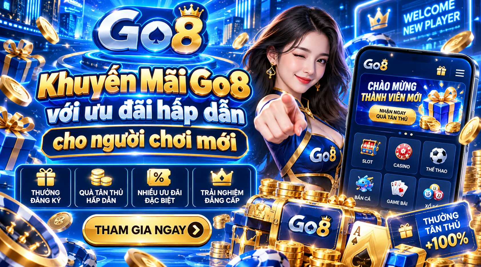 Khuyến Mãi Go8 với ưu đãi hấp dẫn cho người chơi mới