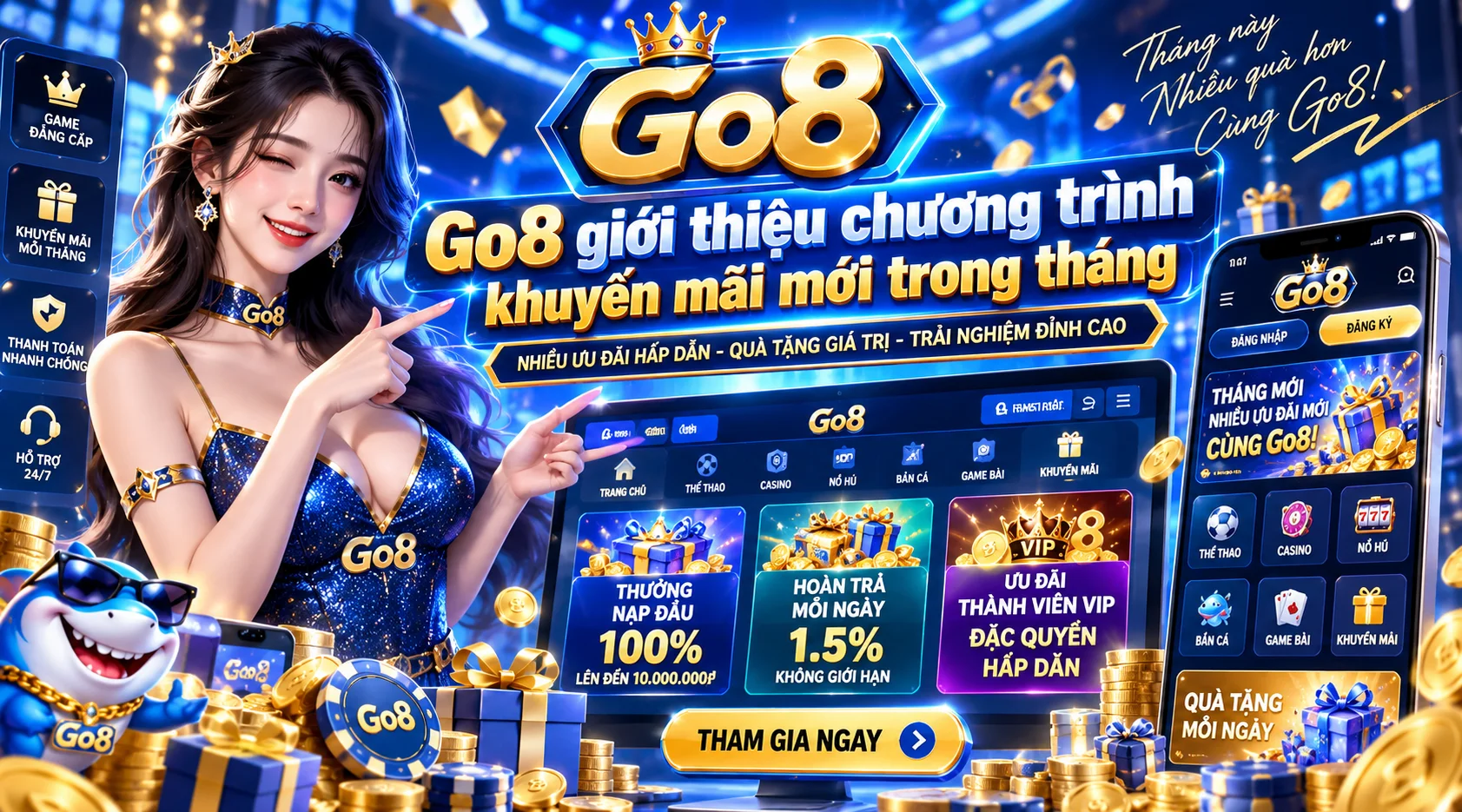 Go8 giới thiệu chương trình khuyến mãi mới trong tháng